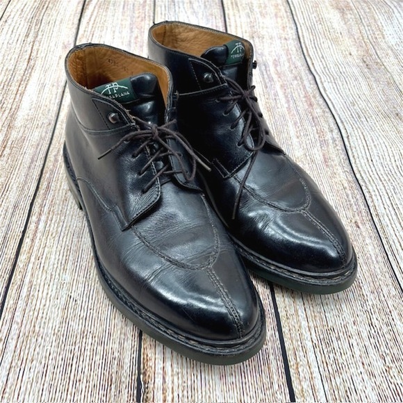 Terra Plana by Charles Bergmans Men's Size‎ 8.5 Leather Split Toe Ankle Boots - Picture 1 of 9